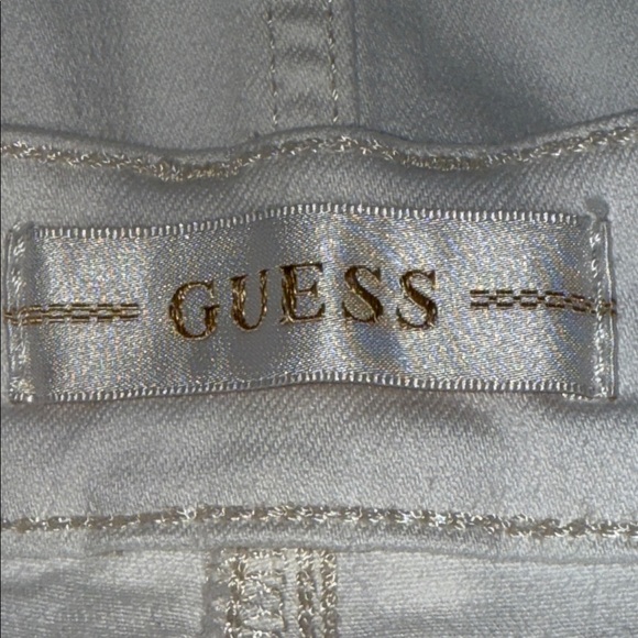 Guess Y2K White Denim Ruffle Skirt SZ 29 - Picture 10 of 16